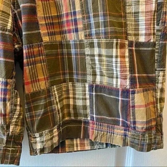 Sonoma Men’s Shorts Flat Front Chino Shorts Cotton Tan Green Blue Plaid Size 36 - Picture 6 of 16